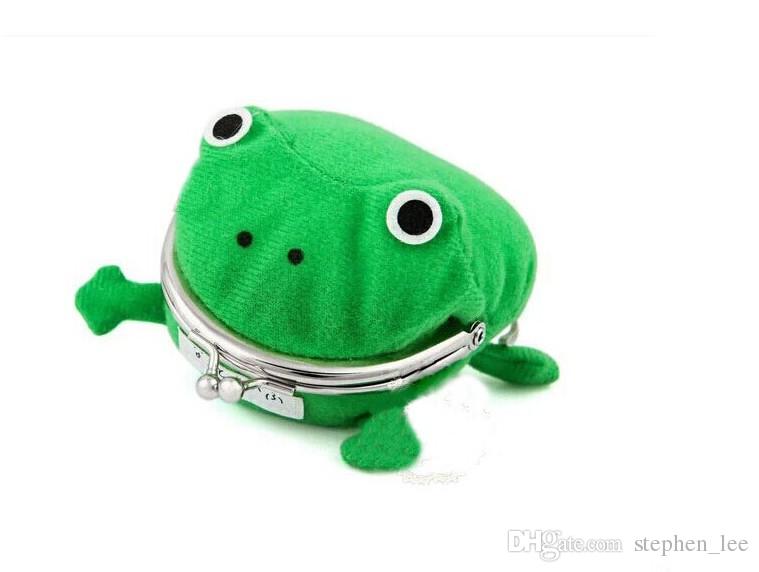 PT063,2022 Children Green Frog Coin Cartoon Anime Cosplay Frogs Wallet Kids Cute Personality Purse