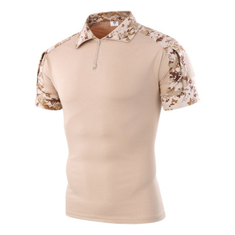 Men Summer Camo Print T-Shirts Army Green black patchwork Outdoor Sports short Sleeve Camping Tactical Military Camouflage zipper lapel Tees
Men Summer Camo Print T-Shirts Army Green black patchwork Outdoor Sports short Sleeve Camping Tactical Military Camouflage zipper lapel Tees