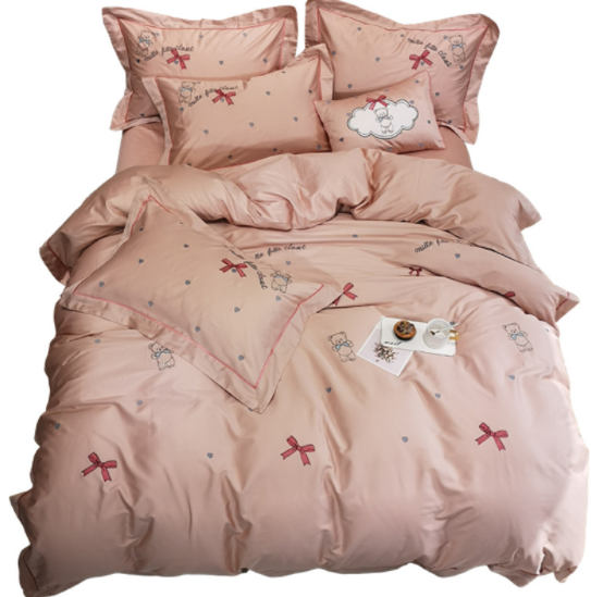 Home textile fashion cute bear bed 60 pieces of long-staple cotton embroidery cotton
Home textile fashion cute bear bed 60 pieces of long-staple cotton embroidery cotton