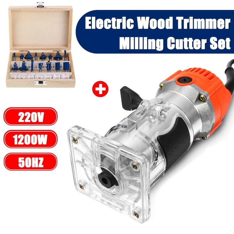 1200W 220V Electric Wood Trimmer Laminator 35000r/min Router Joiners Tool Set Aluminum+15pcs 6.35mm Collet Diameter Wood Router
1200W 220V Electric Wood Trimmer Laminator 35000r/min Router Joiners Tool Set Aluminum+15pcs 6.35mm Collet Diameter Wood Router