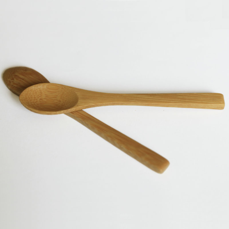13 cm Wooden Spoon Jam Coffee Baby Honey Bamboo Spoon Mini Kitchen Stir Seasoning Tool Free Shipping
