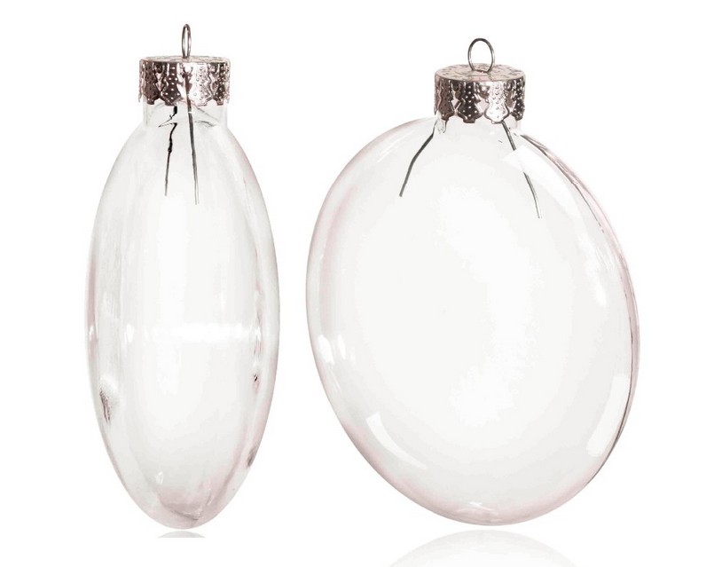 Free Shipping DIY Paintable Clear Christmas Decoration, 80mm Glass Disc Ornament With Silver Cap, 100/Pack