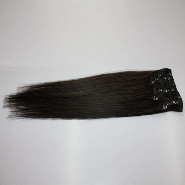 Peruvian clip on hair 100g 8pcs straight wave african american human hair extensions
