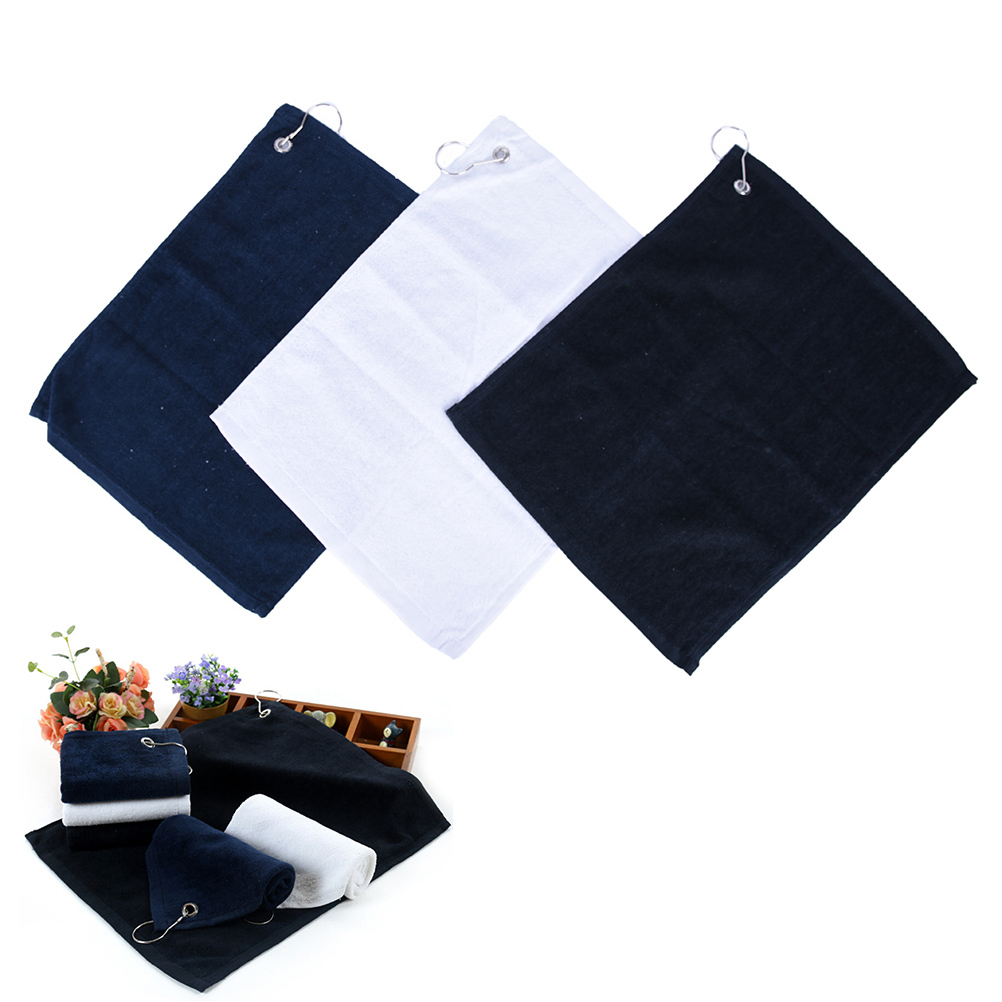 30*40CM Golf Towel Cotton Comfortable Sport Hand Towel With Mental Hook Carabiner Sports Golf Hand Towel