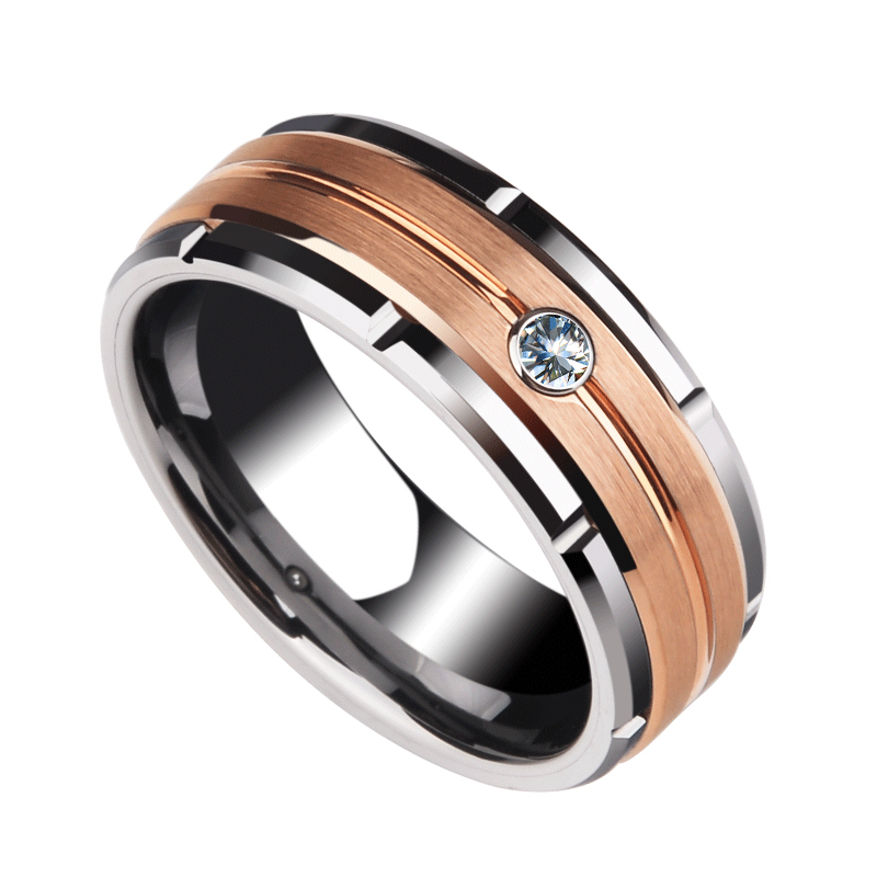 New Fashion 8mm Tungsten Carbide Ring for Man Rose Gold Brushed Diamond Wedding Band US Size 6-13
New Fashion 8mm Tungsten Carbide Ring for Man Rose Gold Brushed Diamond Wedding Band US Size 6-13