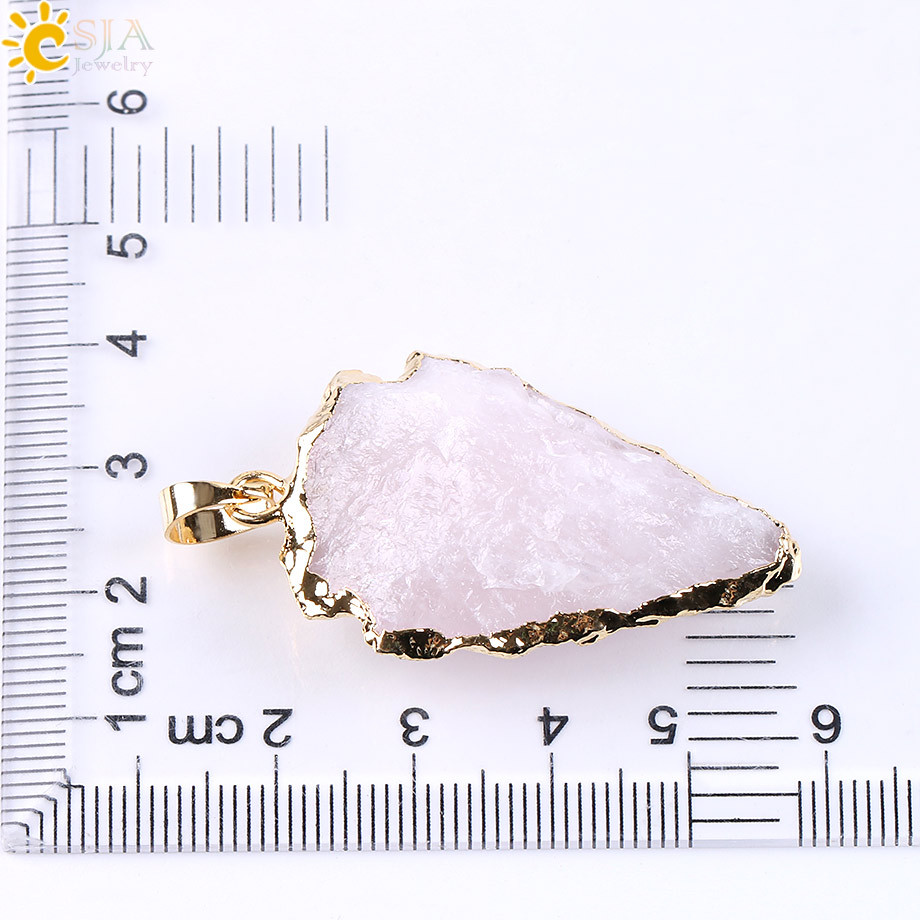 wholesale Crystal Natural Stone Pendant Necklace Arrow Healing Crystal Necklace For Women 2020 hot sale necklace