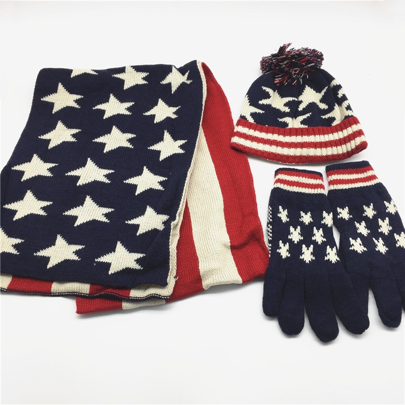 Women Solid Flag Print Scarf Hat Glove Set Self Pompom Hat Girls Printed Beanie Mitten Sets UK Flag US Navy Winter Set
Women Solid Flag Print Scarf Hat Glove Set Self Pompom Hat Girls Printed Beanie Mitten Sets UK Flag US Navy Winter Set