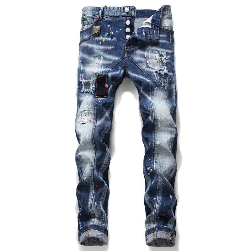 Unique Men Ripped Slim Fit Jeans Fashion Designer Washed Motocycle Men's Denim Pants Panelled Hip Hop Biker Street Wear Trousers 1050, 1020
Unique Men Ripped Slim Fit Jeans Fashion Designer Washed Motocycle Men's Denim Pants Panelled Hip Hop Biker Street Wear Trousers 1050, 1020