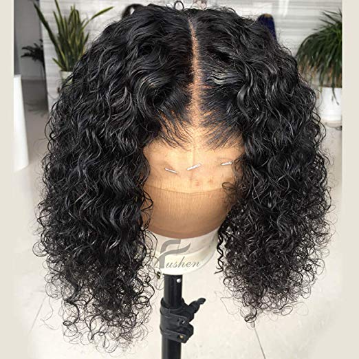 Hd transparent full lace curly bob human hair wigs invisible fine swiss lace front short frontal wig 130%