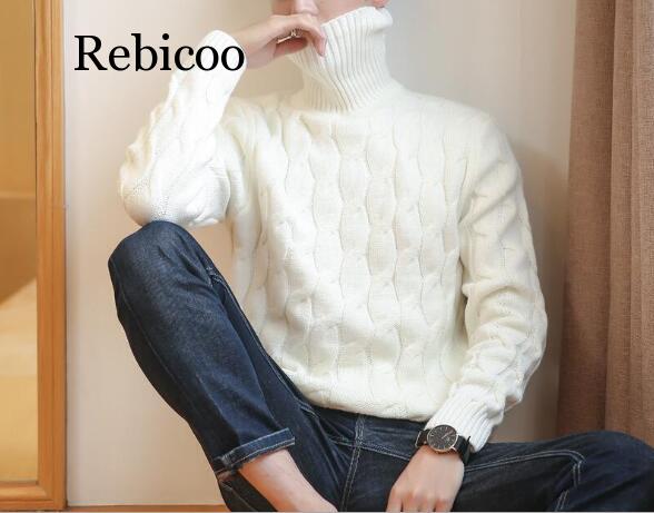 New Winter Thick Sweater Men Turtleneck Slim Fit Knitting Men's Warm Christmas Sweaters And Top Quality Pullover Men, Black
New Winter Thick Sweater Men Turtleneck Slim Fit Knitting Men's Warm Christmas Sweaters And Top Quality Pullover Men, Black
