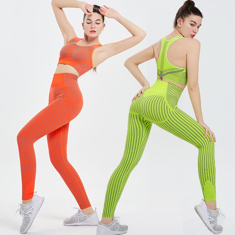 2020 New 2 Piece Set Seamless Striped Yoga Clothing, Fashion Sports Yoga Bra, Gym Tight Running Training Fitness Pants, Green sets
2020 New 2 Piece Set Seamless Striped Yoga Clothing, Fashion Sports Yoga Bra, Gym Tight Running Training Fitness Pants, Green sets