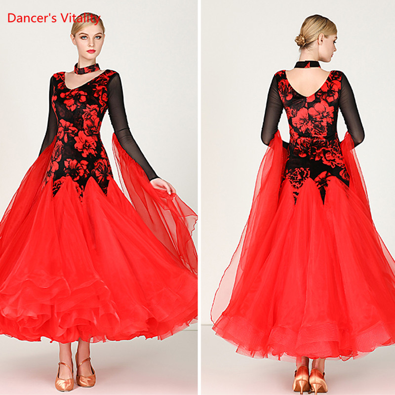 Lady's Ballroom Dance Dress Elastic Force Velvet Big Swing Dresses Women Latin Ballroom Waltz Competition Performance Costumes, Orange
Lady's Ballroom Dance Dress Elastic Force Velvet Big Swing Dresses Women Latin Ballroom Waltz Competition Performance Costumes, Orange