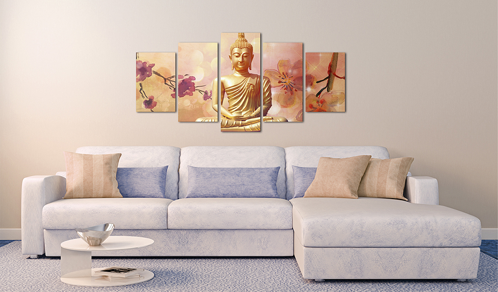 5pcs The World History Thai Buddha Statue Canvas Wall Painting Art Modern Home Decoration Wall Art Picture To Buddha Unframed