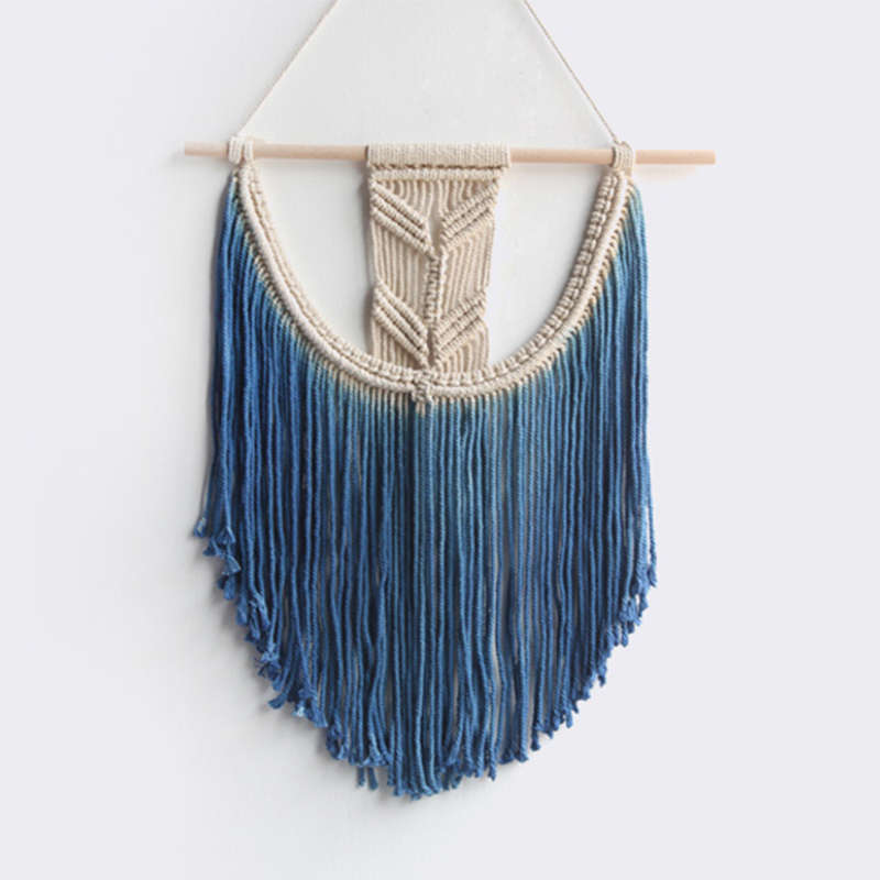Macrame Large Wall Hanging - Macrame Wedding Hanging Backdrop - Ombre Wall Mural Dipdyed Yarn Tapestry Home Decoration
