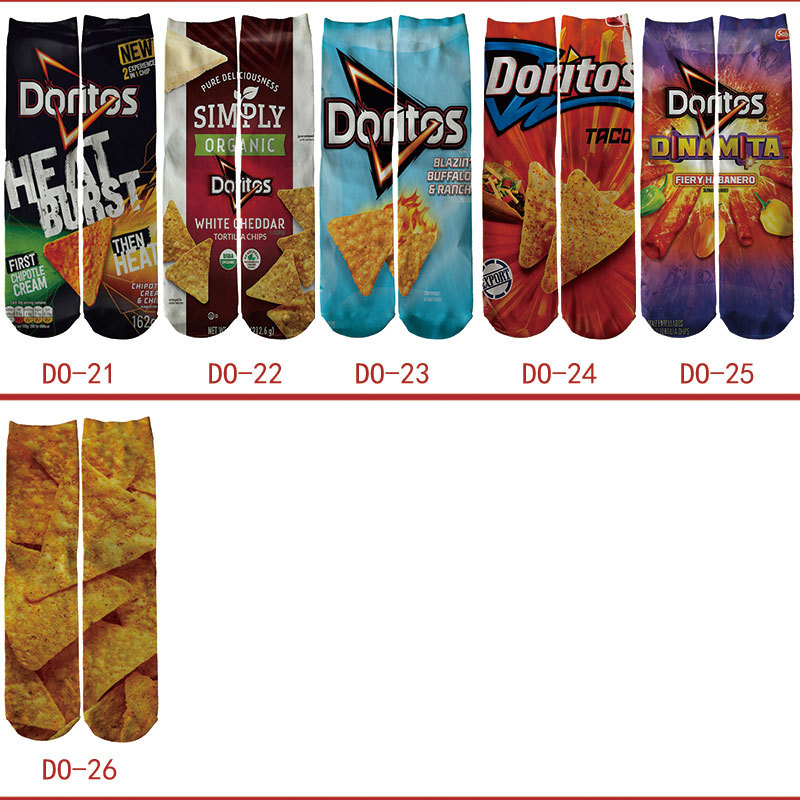 Length 38 cm 3D Printed Two Sides Socks Cheerleader Long Socks Boys & Girls Socks Adult Sports Stocking Multicolors Cartoon