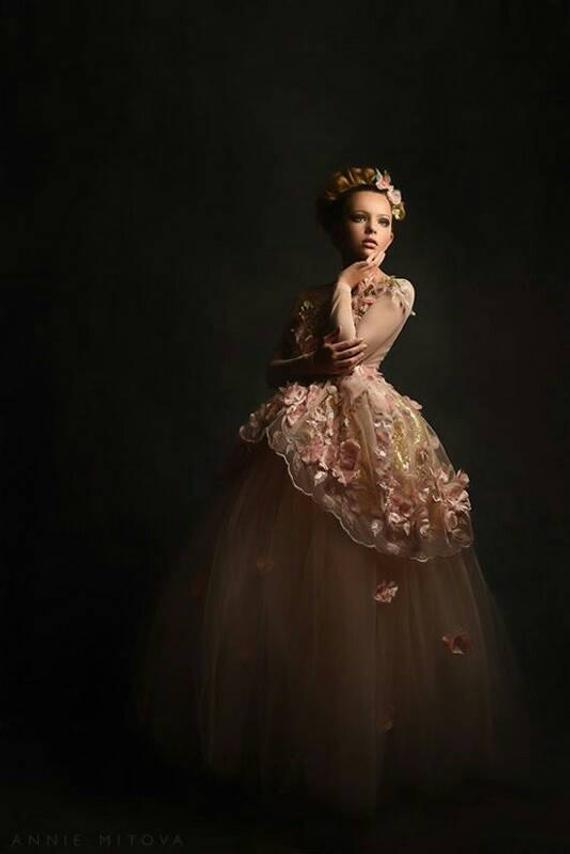Gorgeous Pink Girls Pageant Dresses 3D Floral Appliqued Custom Long Sleeve Toddler Flower Girl Dress Lace Tulle First Communion Gowns