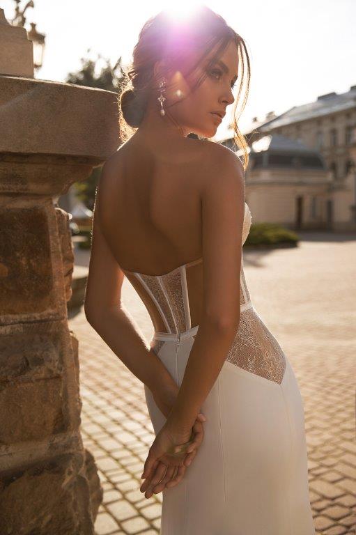 2020 Julie Vino Beach Wedding Dresses Side Split Lace Sweetheart A Line Boho Wedding Dress Satin Floor Length Robes De Mariée