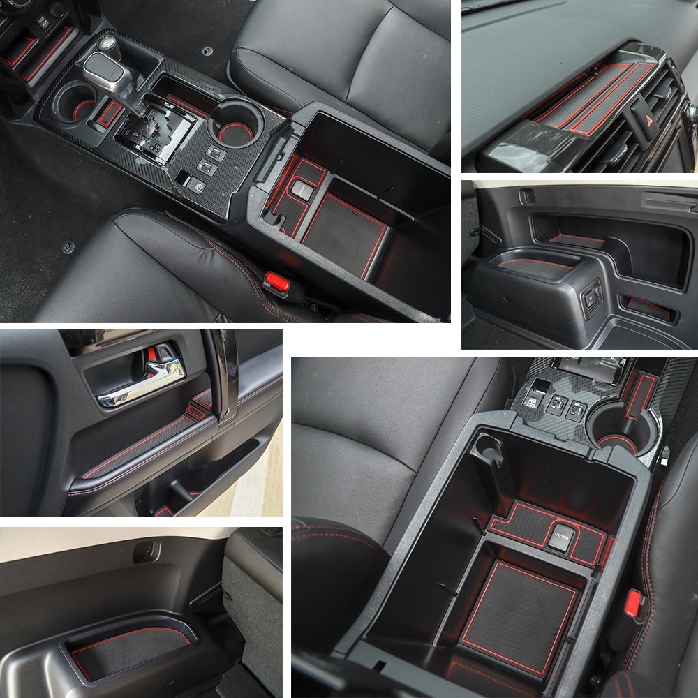 Car Door Slot Mat ,Auto Non-slip Mats,Anti-smoke Door Slot For Toyota 4Runner 2010+ Car Styling Car Interior Accessories