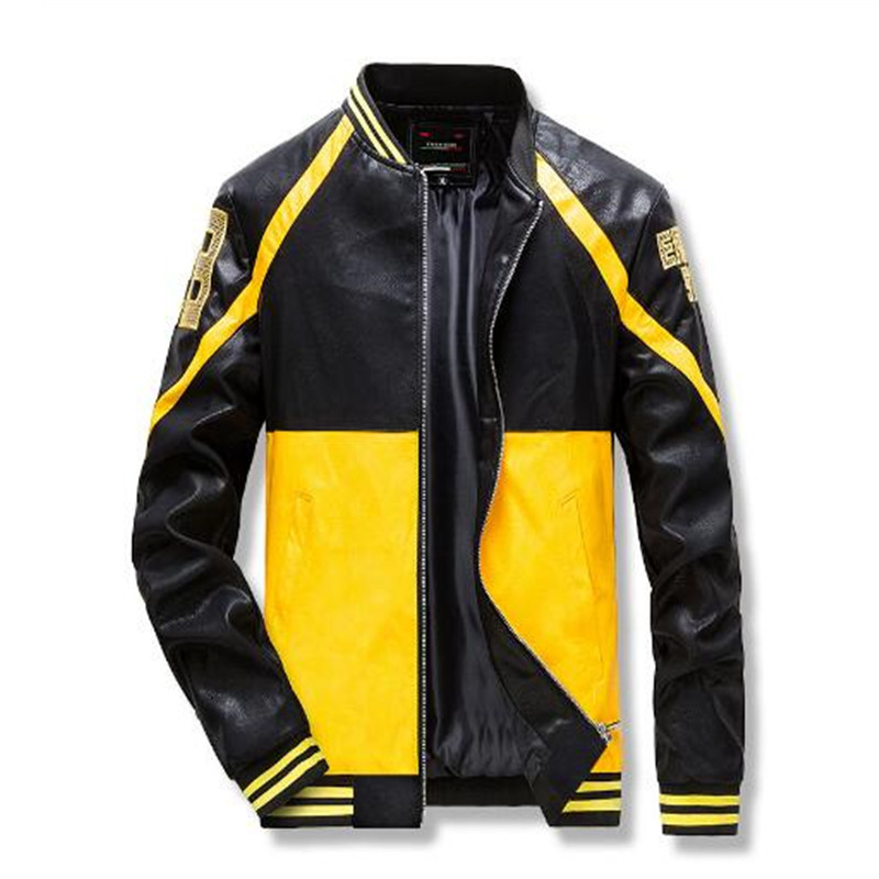 Leather Jacket youth Men's High Quality Fashionable PU Casual Color Stand-up Collar Slim Motorcycle Men Leather Jacket new 2020, White
Leather Jacket youth Men's High Quality Fashionable PU Casual Color Stand-up Collar Slim Motorcycle Men Leather Jacket new 2020, White