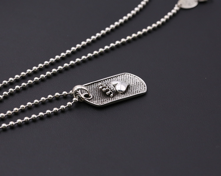 925 sterling silver handmade designer jewelry American European antique silver heart and crown necklace pendants for men