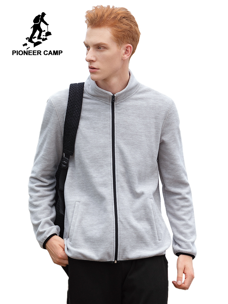 Pioneer Camp Men Grey Fleece Jacket Fall Casual Streetwear Mandarin Collar Plain Black Dark Blue Autumn Coat Homme AJK901571
Pioneer Camp Men Grey Fleece Jacket Fall Casual Streetwear Mandarin Collar Plain Black Dark Blue Autumn Coat Homme AJK901571