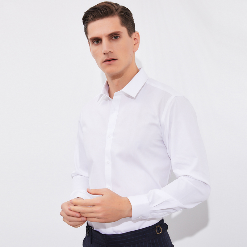 Men's Classic-fit Long Sleeve Solid Basic Dress Shirt Pocket-less Design Comfortable White Formal Business Smart Casual Shirts
Men's Classic-fit Long Sleeve Solid Basic Dress Shirt Pocket-less Design Comfortable White Formal Business Smart Casual Shirts
