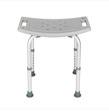 Fashion Wholesales HOT Sales 2021 Aluminium Alloy Elderly Bath Chair without Back of a Chair Gray