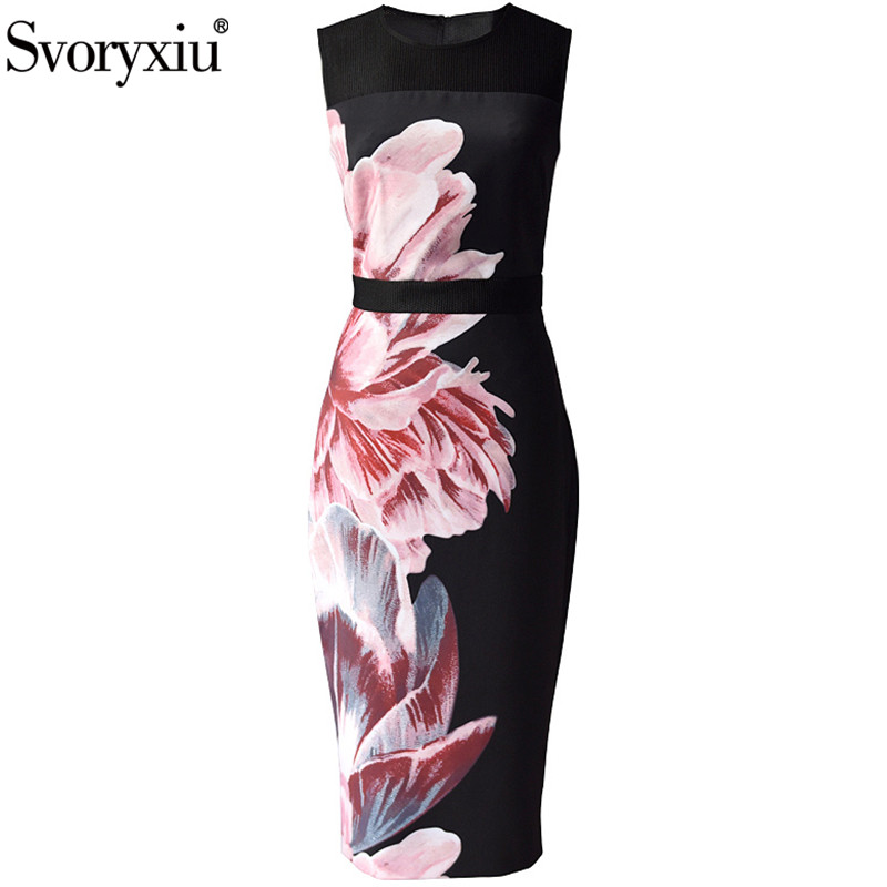 Svoryxiu Runway Summer Vintage Black Sleeveless Dresses Women' Elegant Flower Print Fashion High Waist Package Buttocks Dress
Svoryxiu Runway Summer Vintage Black Sleeveless Dresses Women' Elegant Flower Print Fashion High Waist Package Buttocks Dress