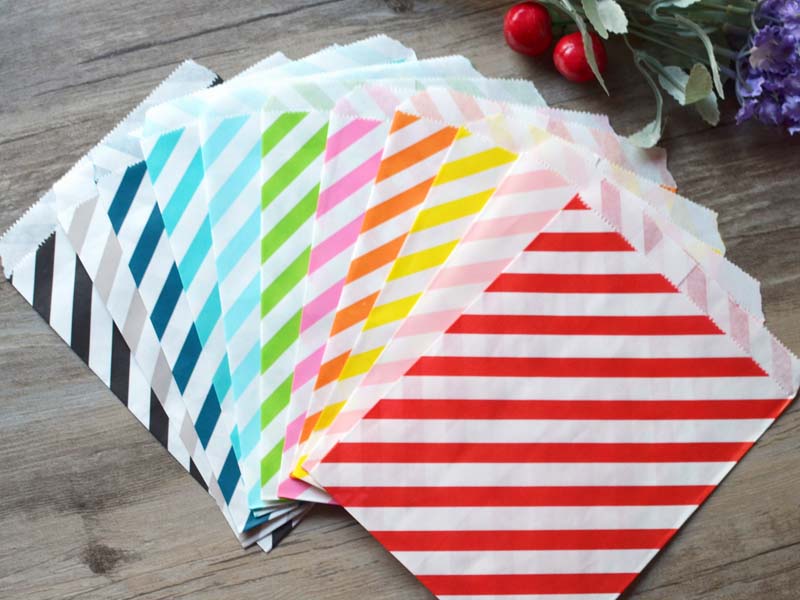 Party Supplies Paper Gift Bag Stripe Dot Candy Paper Bags Wedding Favors Gifts Decoration 100 pcs per lot