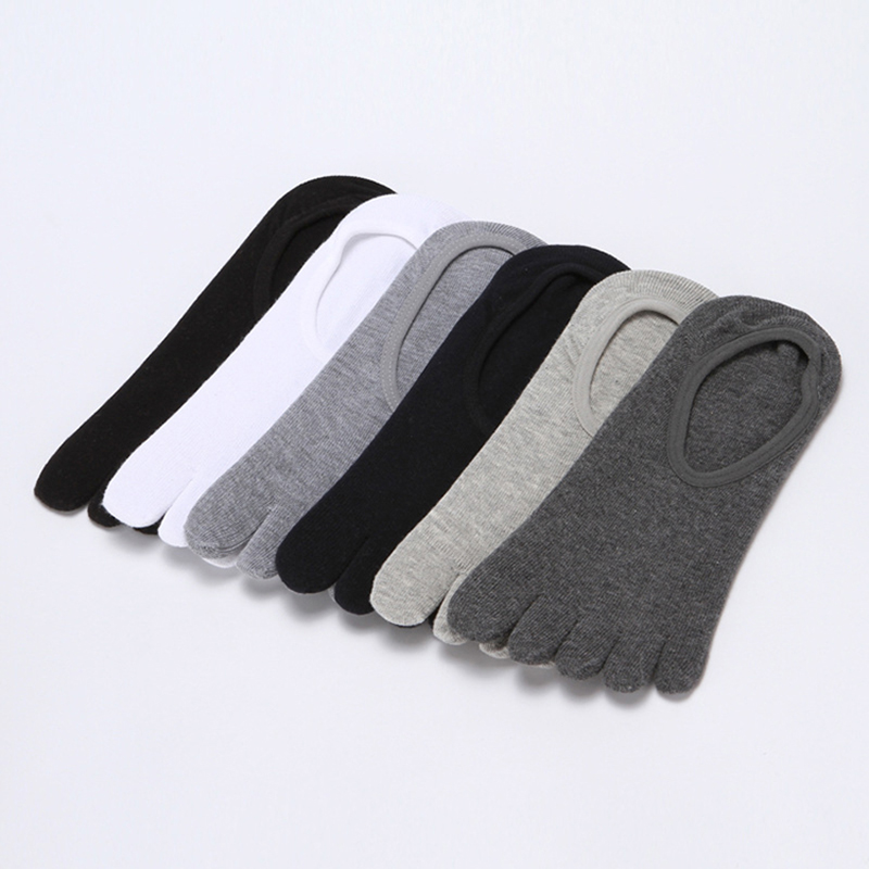 10 Pairs Men's Socks Shallow Mouth invisible five-finger Socks Non-Slip Cotton Short five-toed Male New High Quality1