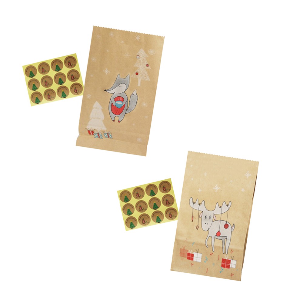 Foxes Christmas Gift Package Packing Bags Xmas Stickers Kraft Paper Bag Art Nature Home Decor
Foxes Christmas Gift Package Packing Bags Xmas Stickers Kraft Paper Bag Art Nature Home Decor