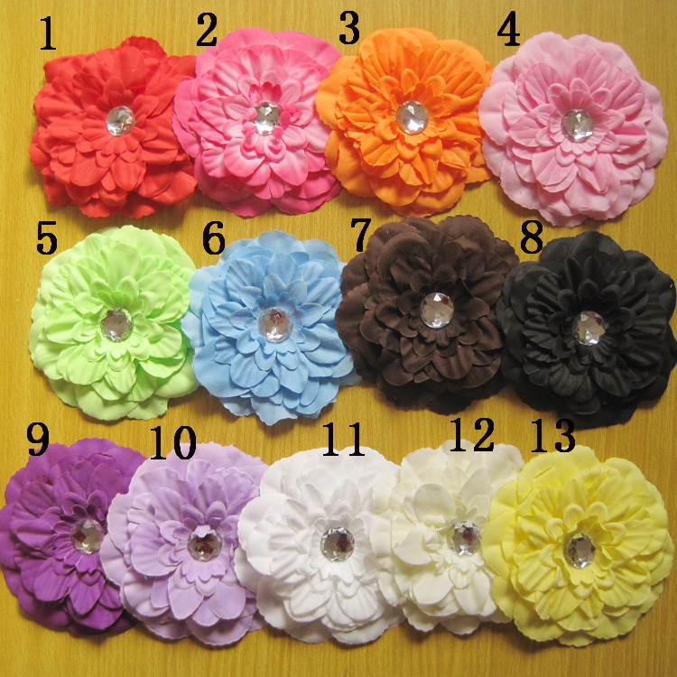 Girl 4" Peony Flower Hair Clip Baby beautiful Flowers barrettes for Girl Headbands Headwear Hair Accessories 50pcs