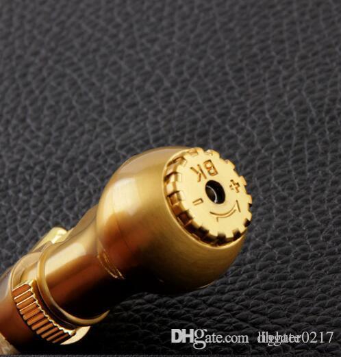 2pcs metal Classic Cigarette lighter Butane Jet Flame torch Metal Windproof butane Gas Lighter best glass bong accessories W260202