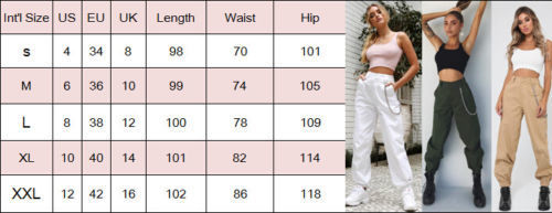 Women's High Waist Loose Casual Drawstring Elastic Long Cargo Ladies Streetwear Trousers Autumn Solid Cool Girls Pants C19041102