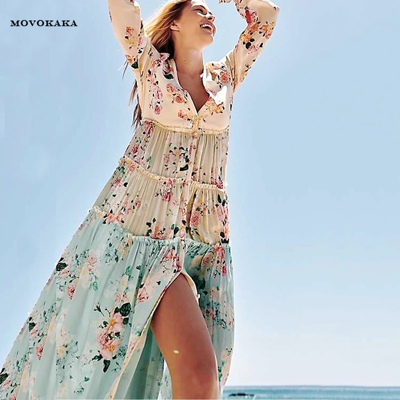 Spring Summer Long Sleeve Boho Dress Women Floral Splice Holiday Beach Dress Casual Dresses For Women Elegant Long Dresses Woman
Spring Summer Long Sleeve Boho Dress Women Floral Splice Holiday Beach Dress Casual Dresses For Women Elegant Long Dresses Woman