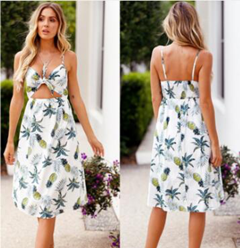 Explosion women's summer print sling European and American dress sleeveless bohemian beach dress
Explosion women's summer print sling European and American dress sleeveless bohemian beach dress