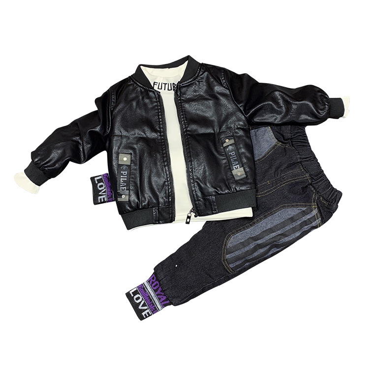 3PCS WLG boys winter clothing set kids velvet PU jacket white thick hoodie and black jean set baby boy warm clothes 2-6 years
3PCS WLG boys winter clothing set kids velvet PU jacket white thick hoodie and black jean set baby boy warm clothes 2-6 years