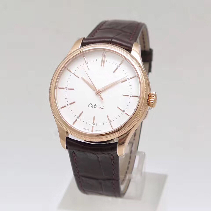 4 Style Mens Watches 50505 Cellini 3132 Automatic Mechanical Movement 40MM Dail Leather Strap Designer Watches, Customize
4 Style Mens Watches 50505 Cellini 3132 Automatic Mechanical Movement 40MM Dail Leather Strap Designer Watches, Customize
