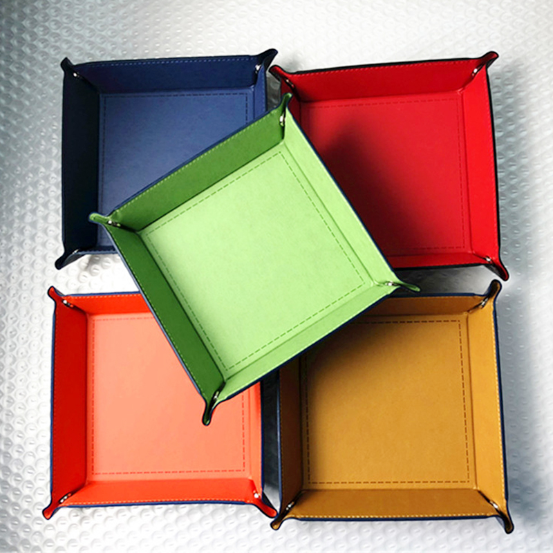 Square Innovative Storage Tray PU Collapsible Storage Box PU Tray Tweezers Desktop Box Dice Leather Dice Holder
Square Innovative Storage Tray PU Collapsible Storage Box PU Tray Tweezers Desktop Box Dice Leather Dice Holder