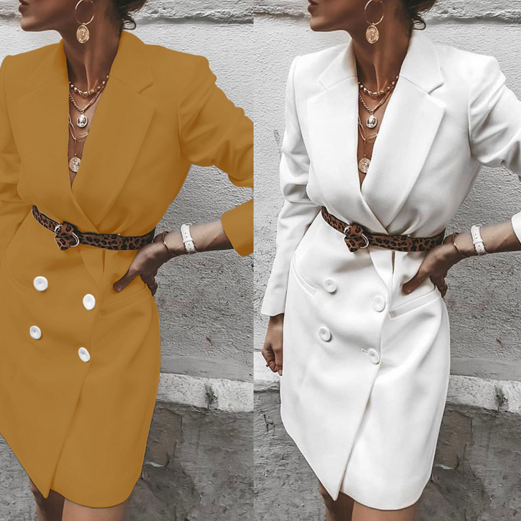 In Stock Formal Women's Pant Suits Slim Fit Double Breasted Ladies Office Evening Work Wear Tuxedos 1 Pieces