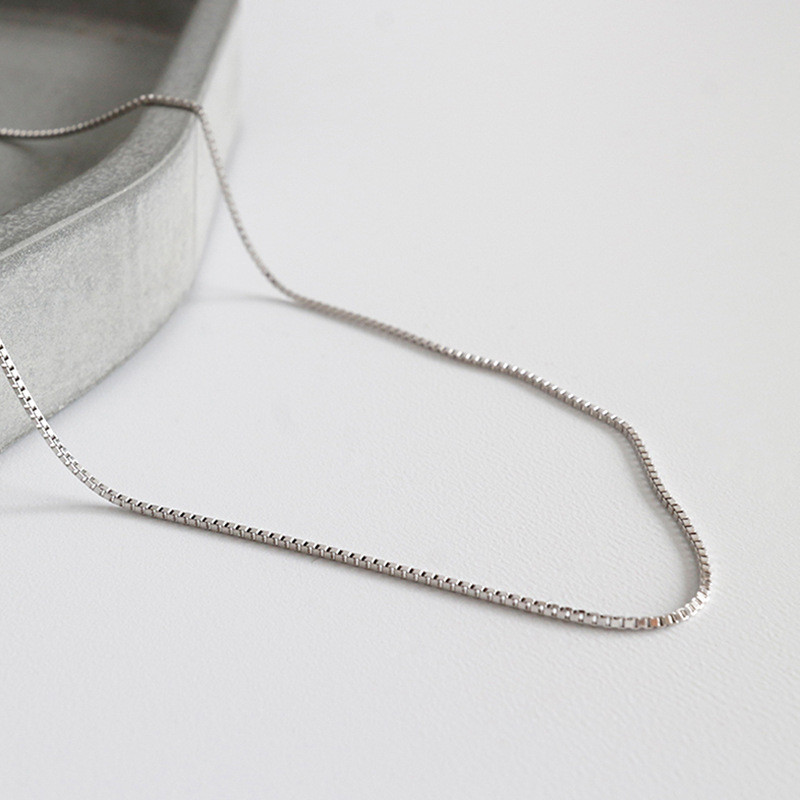 Authentic 925 Sterling Silver Link Chain Necklace Fit For Pendants for Women Men's Sterling Silver 925 Jewelry Accessories Gift