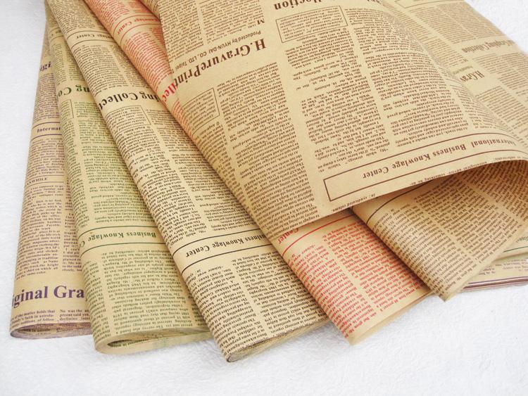 45pcs/lot-52*75cm English Newspaper Retro Letters Printing Flowers Wrapping Paper Flower Packing Material Kraft Paper Package
45pcs/lot-52*75cm English Newspaper Retro Letters Printing Flowers Wrapping Paper Flower Packing Material Kraft Paper Package