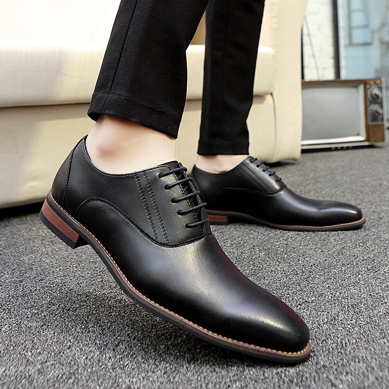 Fashion Men Office Shoes genuine Leather Men Dress business Shoes casual Male Soft lace up Wedding Oxford party Shoes, Black
Fashion Men Office Shoes genuine Leather Men Dress business Shoes casual Male Soft lace up Wedding Oxford party Shoes, Black