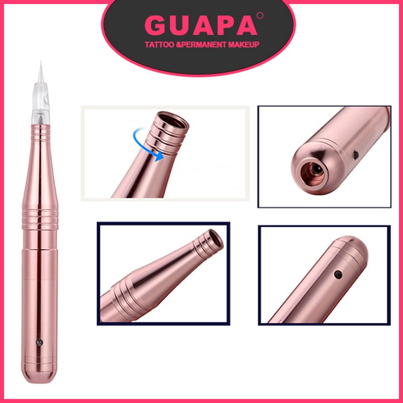 Easy Click Rotary Gun Recharge Battery Permanent Makeup Machine Cordless with Cartridge Needles for eyebrow Tattoo Lip eyeliner