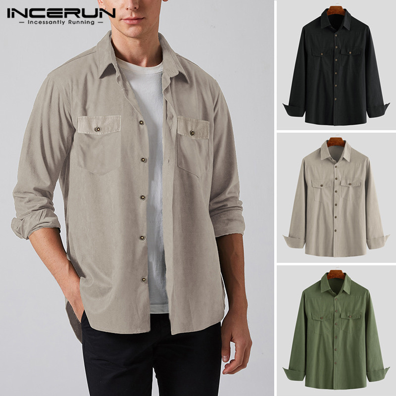INCERUN 2020 Men Casual Solid Color Chic Shirt Mens Long Sleeve Shirts Fashion Brand Cotton Baggy Streetwear Camisa Tops -3XL, Beige
INCERUN 2020 Men Casual Solid Color Chic Shirt Mens Long Sleeve Shirts Fashion Brand Cotton Baggy Streetwear Camisa Tops -3XL, Beige