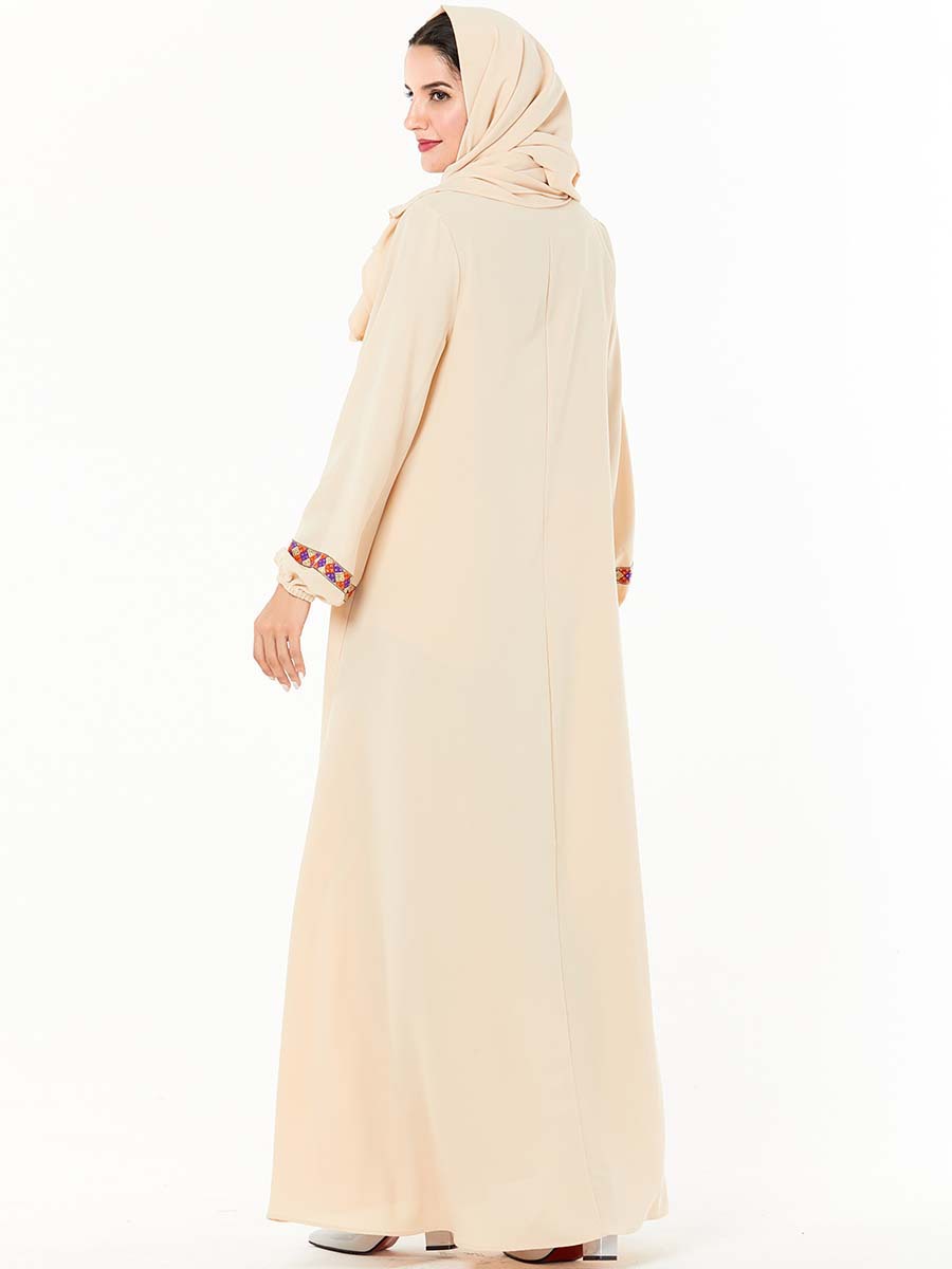 Women Muslim Abaya Pakistan Dubai Turkey Turkish Bangladesh Islamic Clothing Plus Size Kaftan Blue Beige Robe Hijab Dress 2020