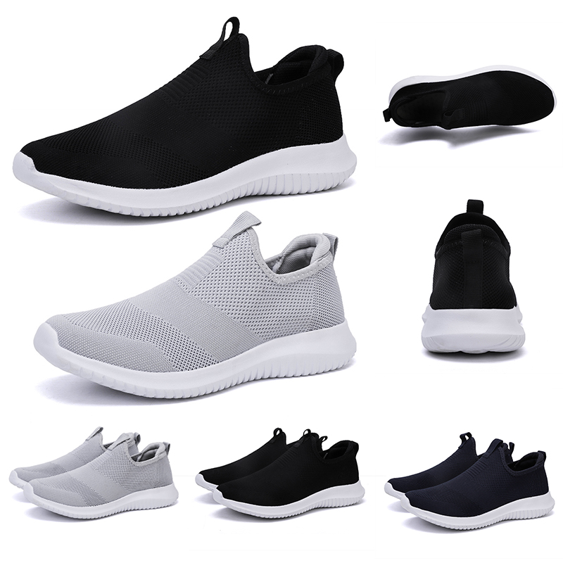 Summer Breathable women men running shoes black white Navy blue Laceless mens trainers Slip on sports sneakers Homemade brand Made in China
Summer Breathable women men running shoes black white Navy blue Laceless mens trainers Slip on sports sneakers Homemade brand Made in China