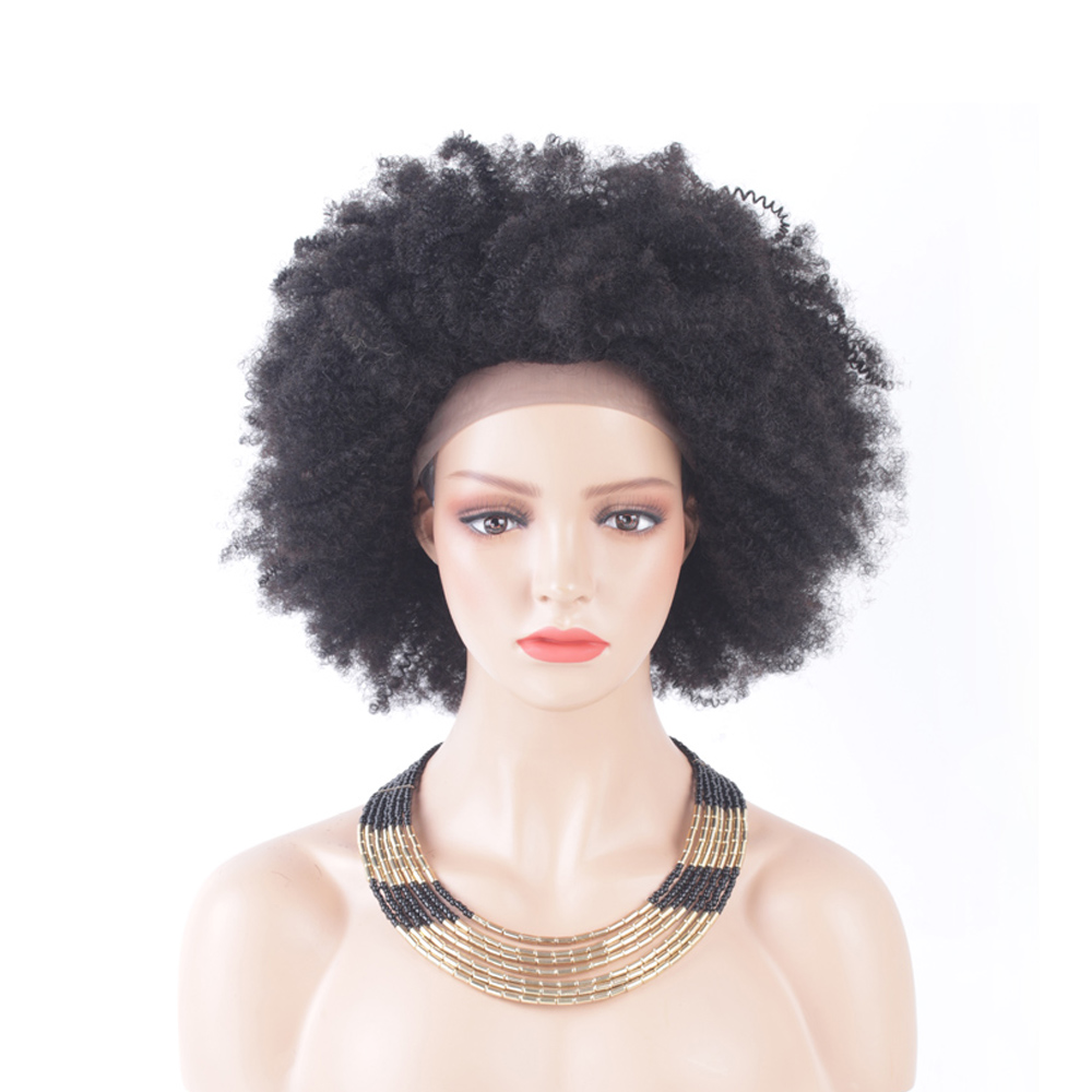 Free Shipping Short Afro Kinky Curly Human Hair Wigs Brazilian Lace Front Human Hair Wigs Glueless 130% density Short Bob Full Lace Wigs