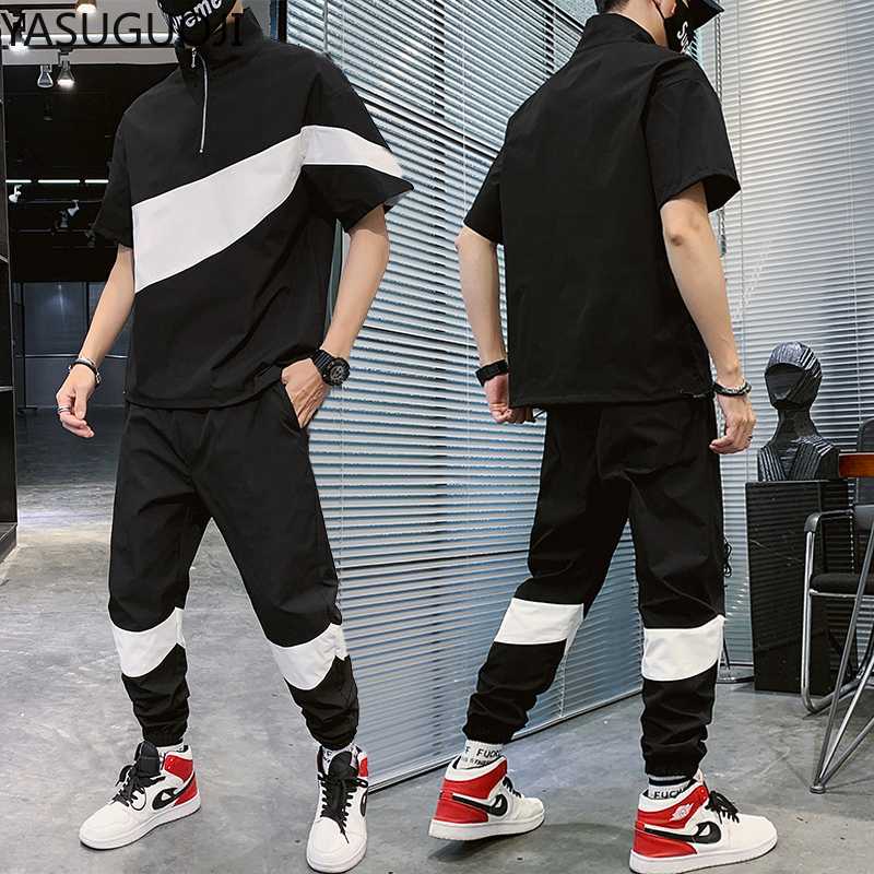 YASUGUOJI Spring Summer Sport Sets Men T-Shirt+Trousers Two Pieces Cargo Sets Casual Patchwork Sportswear Sweatsuit Tracksuit, Black
YASUGUOJI Spring Summer Sport Sets Men T-Shirt+Trousers Two Pieces Cargo Sets Casual Patchwork Sportswear Sweatsuit Tracksuit, Black