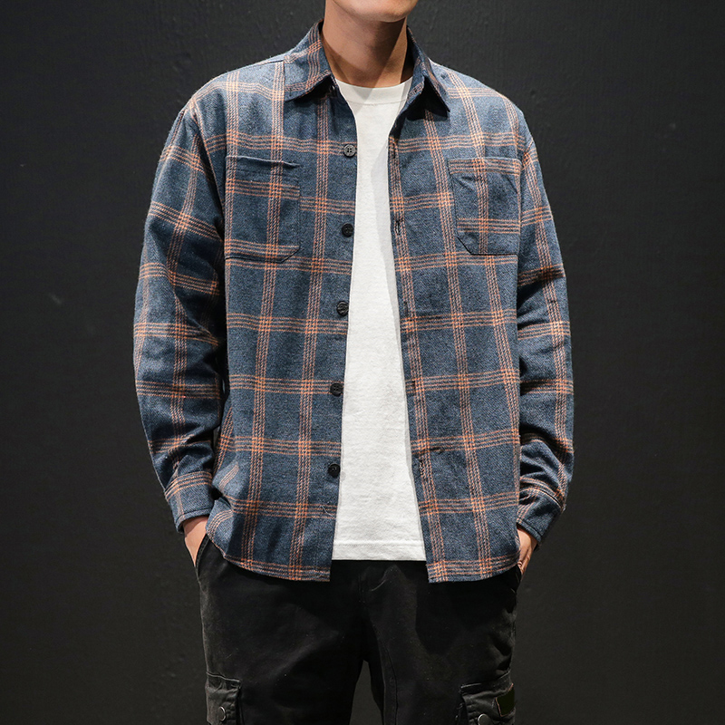 Men's Casual Shirts 2021 Spring Plaid Men Shirt Long Sleeve Cotton Blended Mens Slim Streetwear Vintage Dress, Brown
Men's Casual Shirts 2021 Spring Plaid Men Shirt Long Sleeve Cotton Blended Mens Slim Streetwear Vintage Dress, Brown